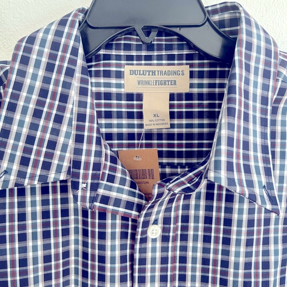 NWT Duluth Trading Co. Wrinklefighter Long Sleeve Button Down Shirt Size XL - Picture 3 of 10